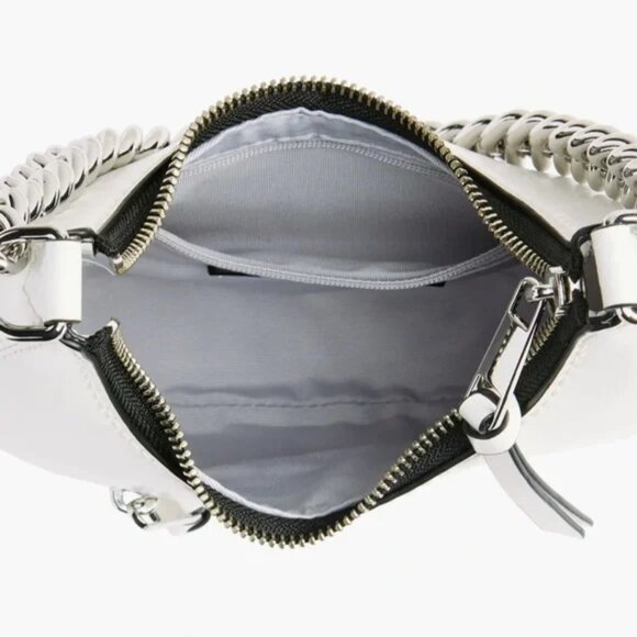 Marc Jacobs NWT Black Mini Crescent Crinkle Leather Crossbody Bag - Picture 2 of 4